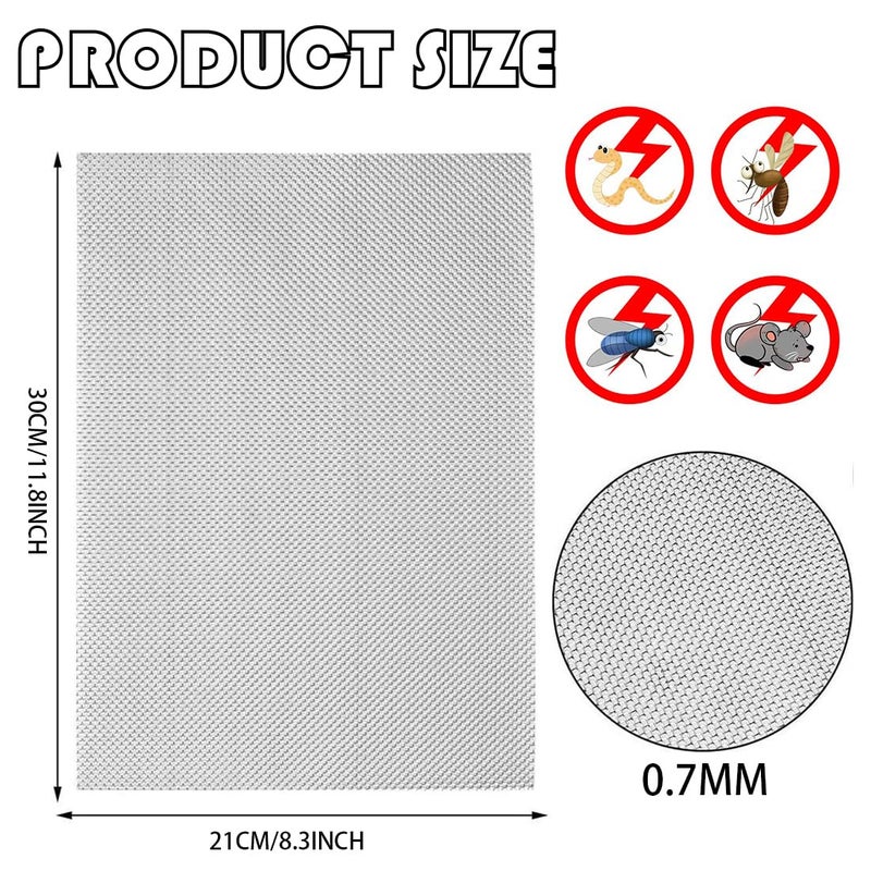 YSYONM Stainless Steel Wire Mesh Screen 4Pcs Anti-Rusted Air Vent Mesh 8.4"X12"(210 x 300mm) for DIY Projects, Vent, Cage, Garden, Window, Filter - Image 2